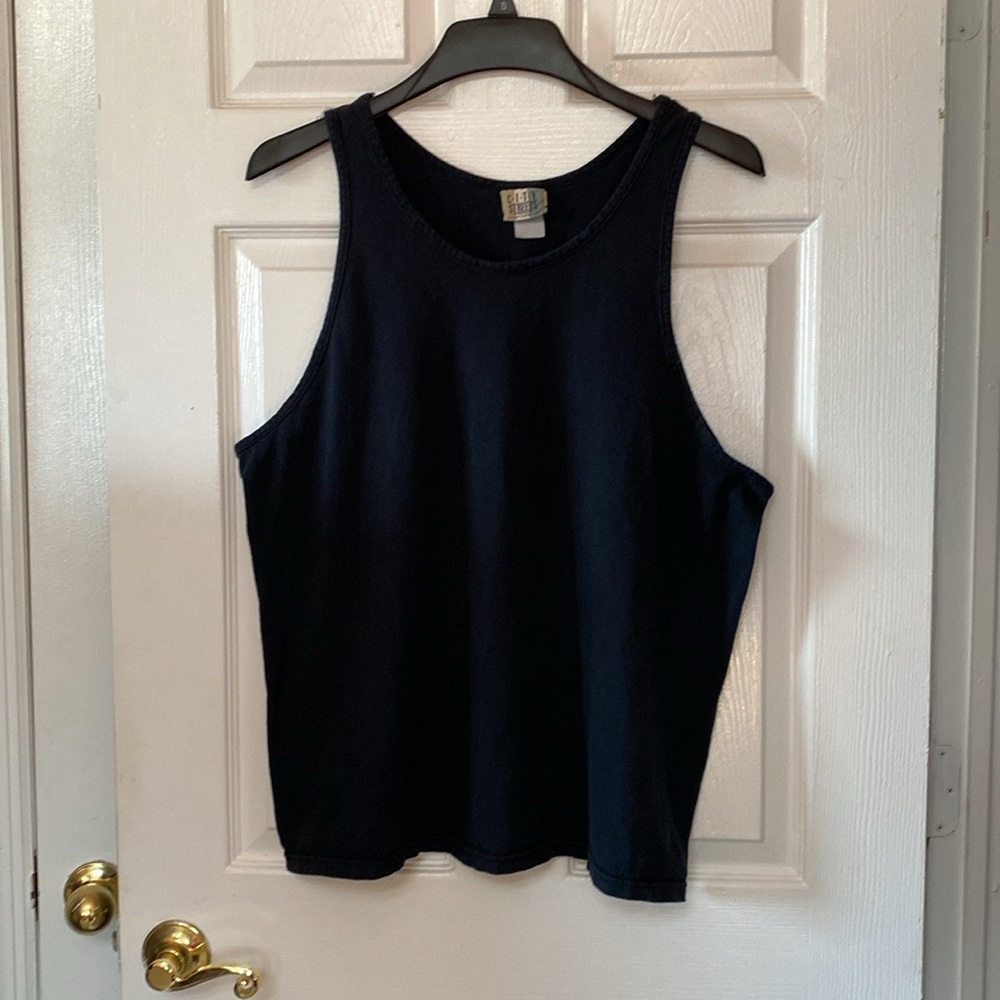 VTG 90’s City Streets Black Faded Cotton Tank Top Shirt